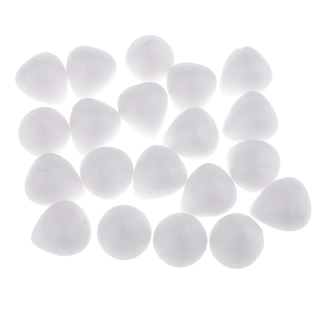 20x White Small Foam Craft Styrofoam Balls DIY Christmas Wedding Party Decor