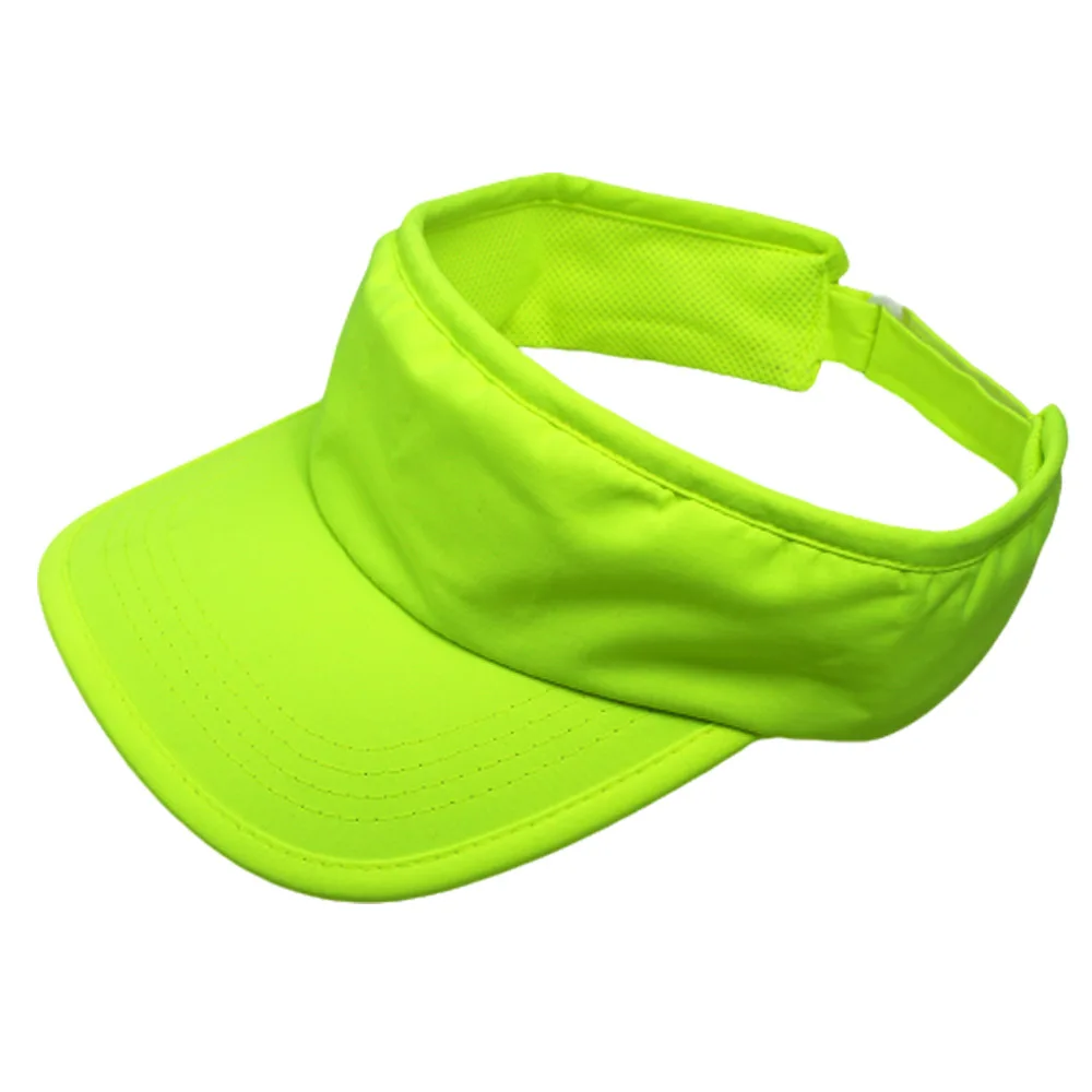 Neon Yellow Orange Men Visor Cap Women 