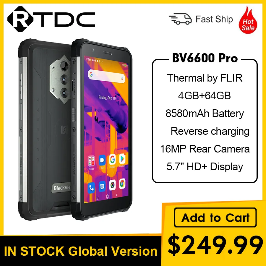 Global Blackview Bv6600 Pro Rugged Mobile Phone Thermal Imaging Camera ...