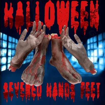

Halloween Ghost House Props Severed Hand Feet Broken Props Decorations Arm Hand Halloween Prop Haunted Party Decoration NEW 2020