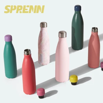 

500ML Water Bottle Vacuum Insulated Double Wall 18/8 Stainless Steel Powder Coated BPA Free Sports Drinkware Steel Cup Flask