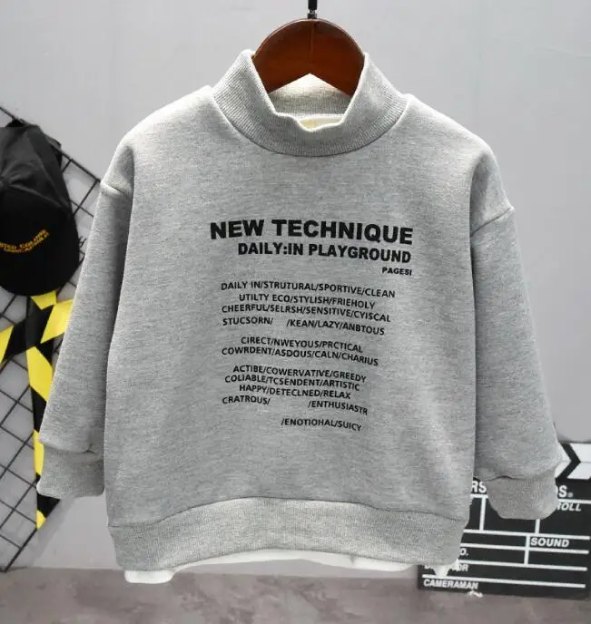 Sweaters Зимний Теплый детский комплект, модный детский костюм для мальчиков, комплекты одежды для маленьких детей, плюшевый свитер для мальчиков+ плисовые джинсы, комплекты из 2 предметов для детей 2-6 лет - Цвет: Sweaters