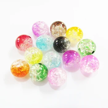 

Wholesale 8mm/10mm/12mm/14mm/16mm double Color Acrylic Crack Beads (without AB Effect )Chunky/DIY/Hand Made Jewelry Beads