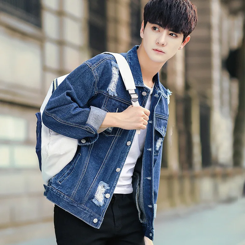 

ZOGAA 2021 New Men's Denim Jacket Long Sleeve Lapel Single Breasted Boyfriend Style Fashion Washed Jacket High Quality Top