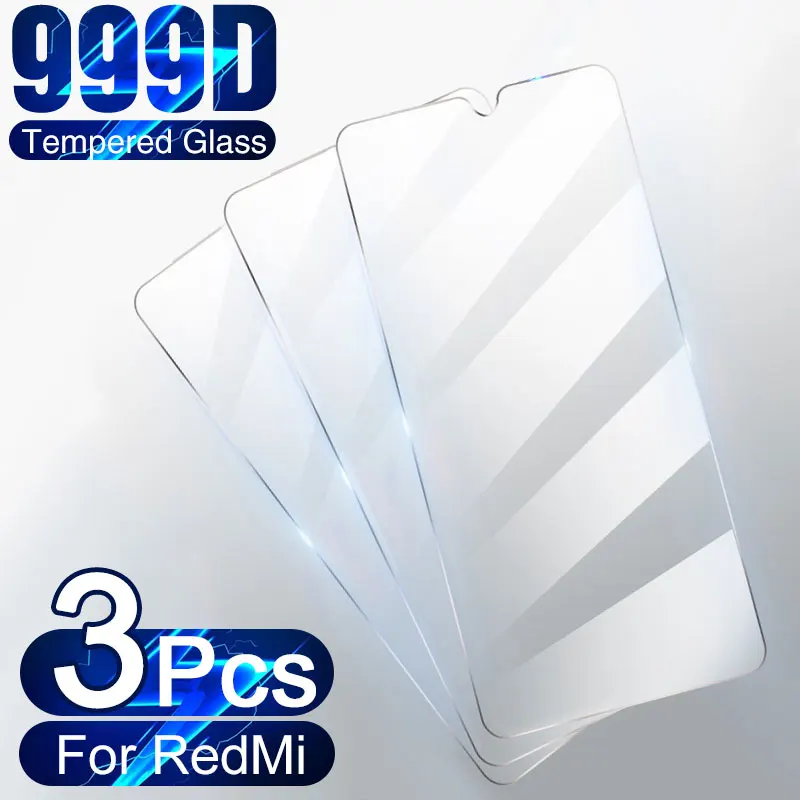 Закаленное стекло для Xiaomi Redmi Note 8 9 Pro Max 7 8T 9S Защитное 8A 7A 9A защитная пленка экрана 3