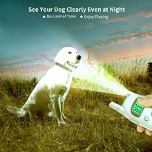 Электрический ошейник для обучения собак с дистанционным управлением для домашних животных водонепроницаемый перезаряжаемый с ЖК-дисплеем для всех размеров собак
