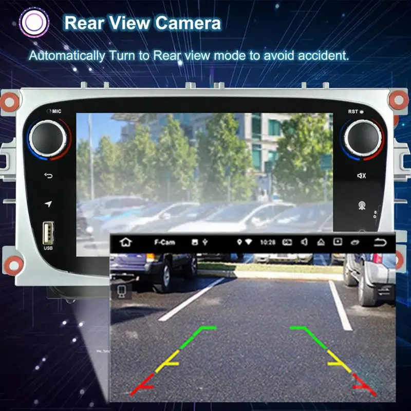 7 дюймов сенсорный экран Android 8,1 стерео Bluetooth gps Navi USB MP5 плеер встроенный 32G флэш-памяти для музыки видео