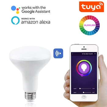 

RGB LED Bulb 15W WIFI Smart 110V 220V Light Bulb Multicolor bulb No hub compatible with mobile phones, Google Home Amazon Alexa