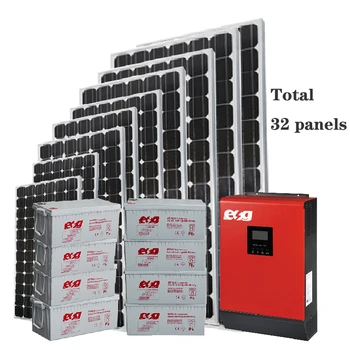شراءESG التجارية المنزلية الاستخدام الصناعي MPPT عالية التردد بطارية ذاتية الشحن 10kw خارج الشبكة نظام الطاقة الشمسية