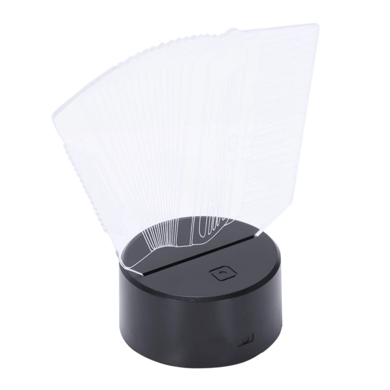 

3D Led Lamp Accordion Musical Instruments Girls Boys Bithday Gift Acrylic Table Night Light Decorative Illusion 7 Color Change