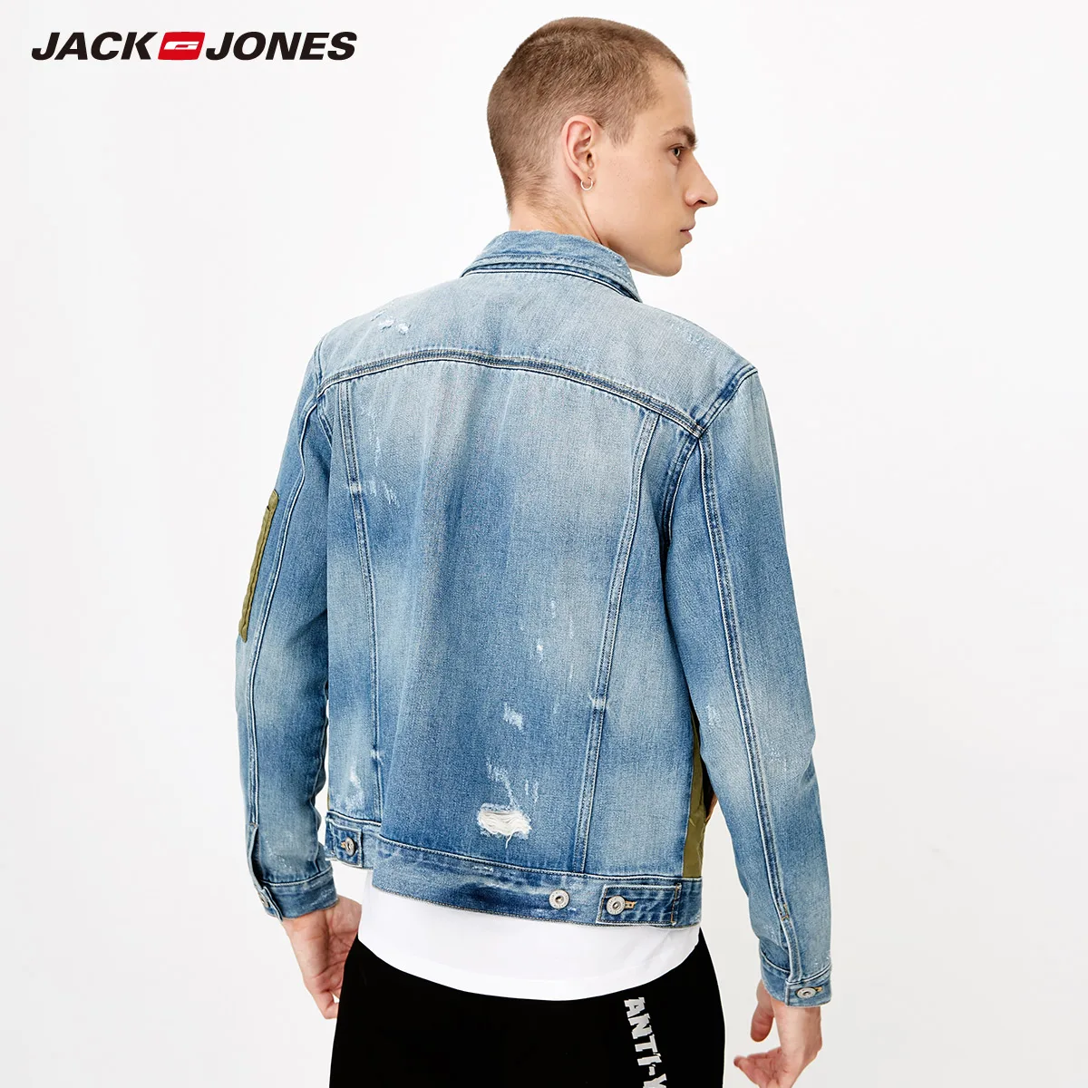 Jack Jones Для мужская шить Цвет Осень Джинсовая куртка пальто | 218357510