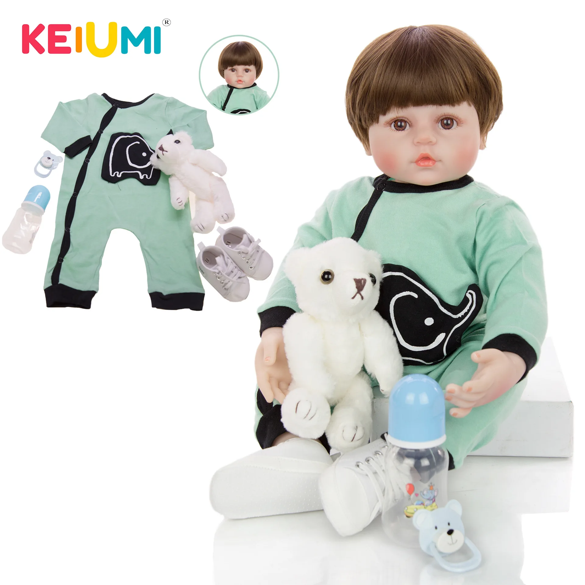

Keiumi 24-Inch Reborn Baby Doll Reborn Baby Cloth Body Model Infant New Style