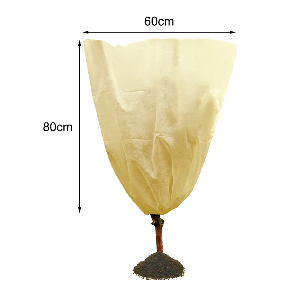 

Horticultural Antifreeze Bag Tree Cover Plant Winter Warm Cover Tree Shrub Frost Protection Bag for Yard Garden 100x80/80x60CM