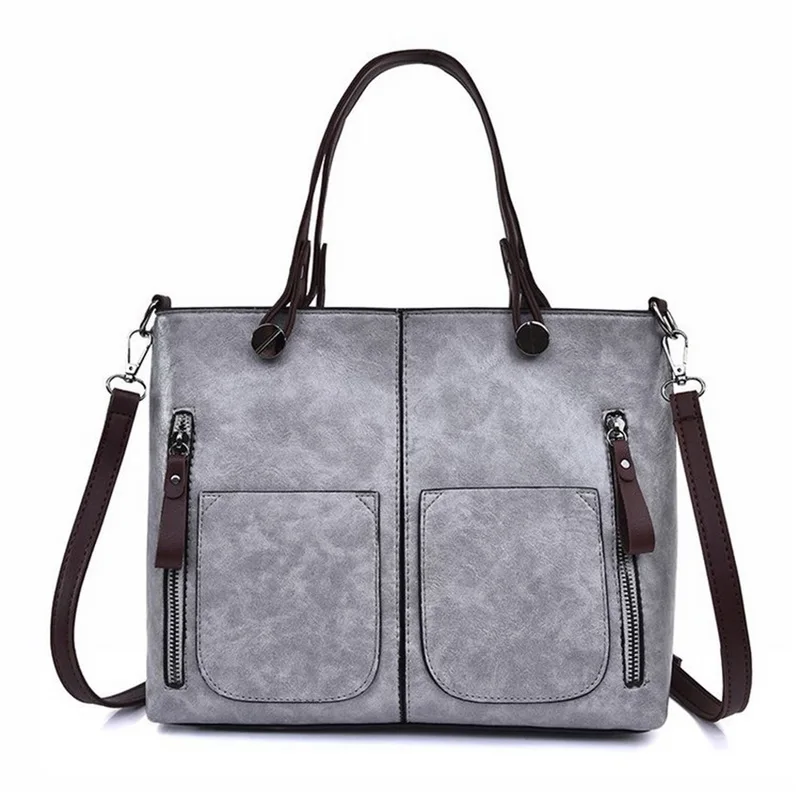 Litthing сумки для женщин роскошные сумки женская сумка для покупок Большая вместительная классическая женская сумка через плечо - Цвет: gray C