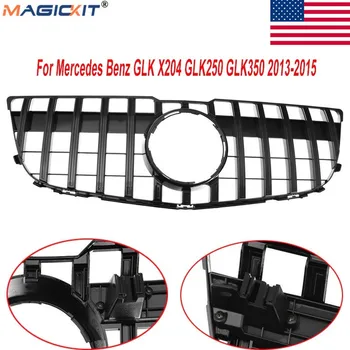 

MagicKit For Mercedes Benz GLK X204 GLK250 GLK300 GLK350 2013-2015 Glossy Black GTR Style Front Grill Grille