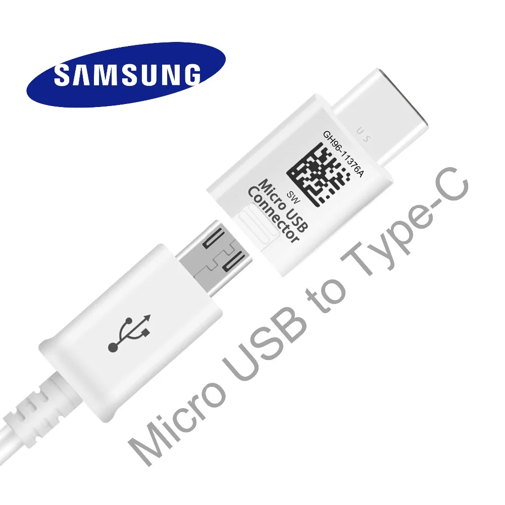 Original Samsung Micro USB TO Type C Converter Adapter for Galaxy S8 S8 Plus S9 S9plus S10 S10PLUS S10E Note7 8 9 with Micro USB