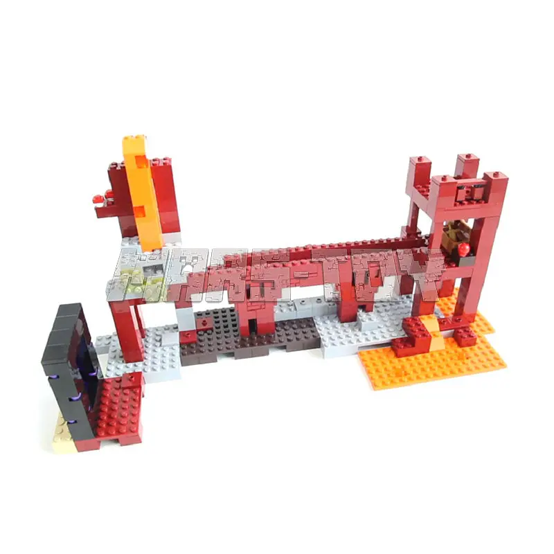 The Nether Fortress Building Blocks With Steve Action Figures Compatible 21122 Bricks Set Toys The Nether Fortress Building Blocks With Steve Action Figures Compatible 21122 Bricks Set Toys
