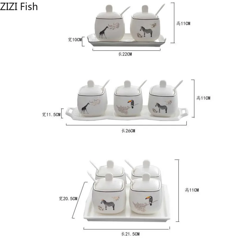 Белая керамическая приправа банка для сахара и соли перец шейкер 3 шт набор дом в скандинавском стиле кухонная приправа набор контейнеров