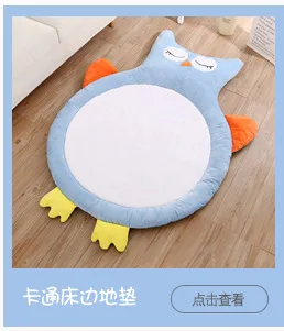 Customizable Cartoon Children Game Rug Canvas Circle Baby Crawling Mat Cotton Folding Baby Climbing Pad