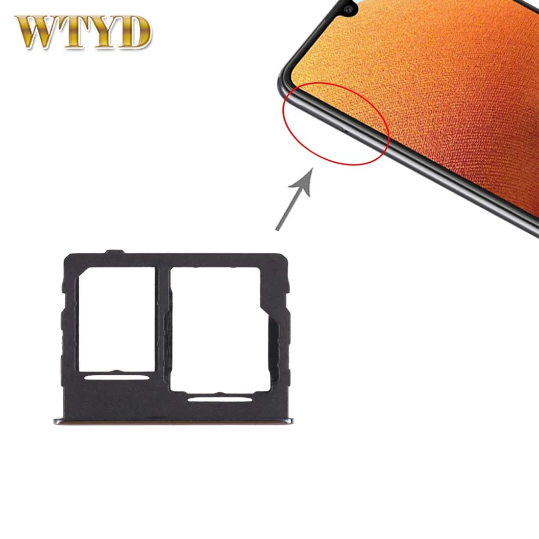 For Galaxy A32 Sim Card Tray / Micro Sd Card Tray For Samsung Galaxy A32 5g  Sm-a326b Smartphone Sim Card Reader Card Slot Repair - Mobile Phone Flex  Cables - AliExpress