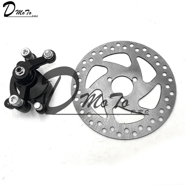 49CC Brake Disc Plate Gas Mini Dirt Bike Rear Disc Brake Caliper Kit 140mm and Friction Plate Rotors Electric Scooter ATV Rear brake and Disc