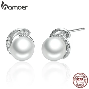 Ziron Stud Earrings With Pearl