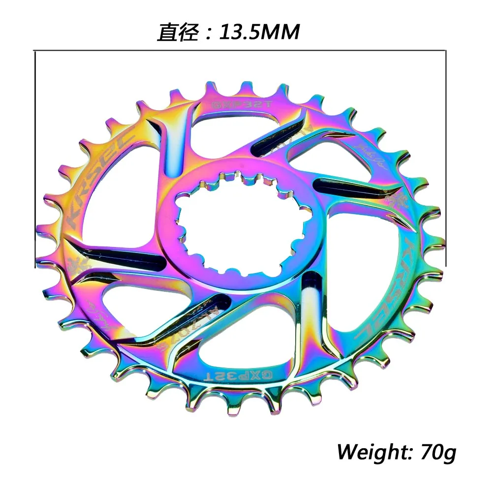 Красочные с титановым покрытием GXP велосипедный кривошипный горный велосипед 32T 34T 36T 38T цепь для Eagle XX1 XO1 X1 GX XO X9 MTB Cranks круглый - Цвет: colorful 32T