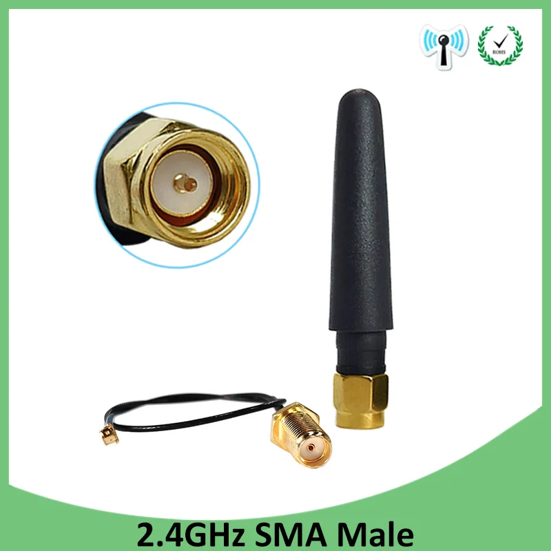 2 4 GHz Antenna wifi 5dBi SMA Male Connector 2 4ghz antena for Router Wi fi 1