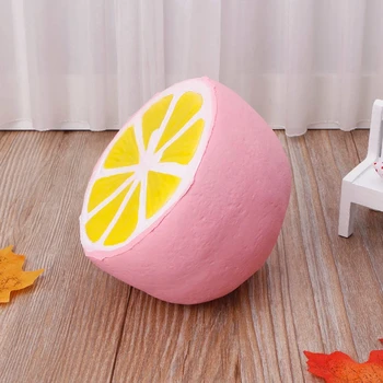 

11CM Simulation Half a lemon Kawaii Squishy Fruit Toy Slow Rising Squeeze Doll