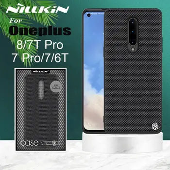 

for Oneplus 8 7T 7 Pro 6T Case NILLKIN Textured Nylon Fiber Luxury Durable Non-slip Full Cover Case for One Plus 8 7T 7 Pro 6T