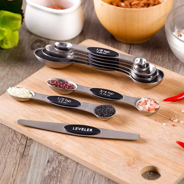 Buy Wholesale China Spring Chef Magnetic Measuring Spoons Set, Dual Sided,  Stainless Steel, Fits In Spice Jars, Set Of 8 & Magnetic Measuring Spoons  Set at USD 3.15