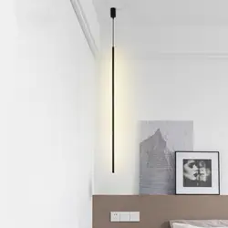 Минималистичный подвес-полоска, Светильники для гостиной, спальни, прикроватная лампа, скандинавский светодиодный подвесной светильник