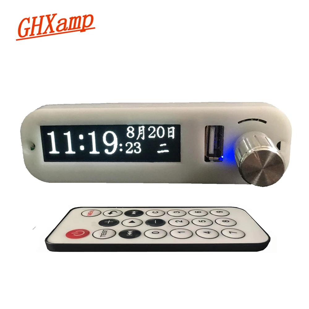 

GHXAMP OLED music spectrum display with Bluetooth DIY amplifier chassis MP3 decoder board 12V power supply