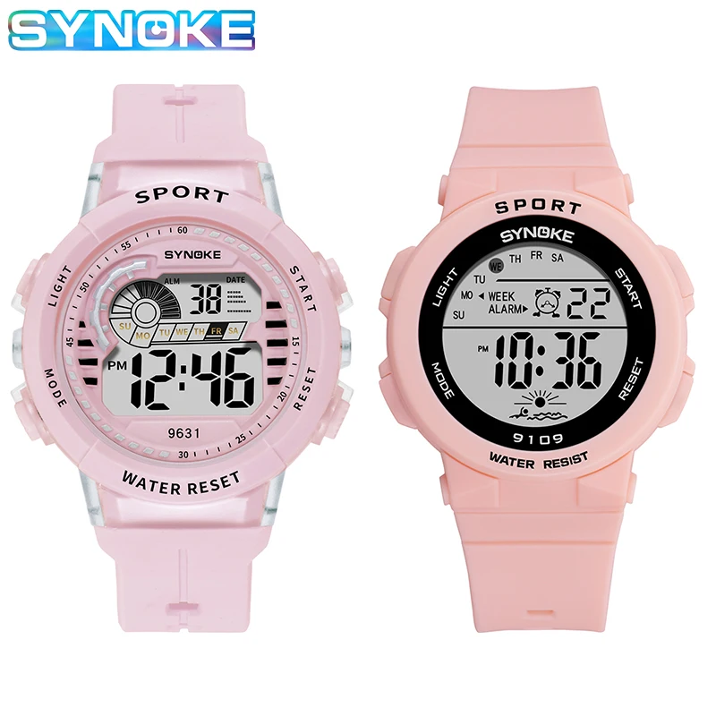 

2 pcs Kids Digital Watch SYNOKE Fashion 50M Waterproof Sport Watches for Boys Girls LED Wristwatch Alarm Student Electronic Clok