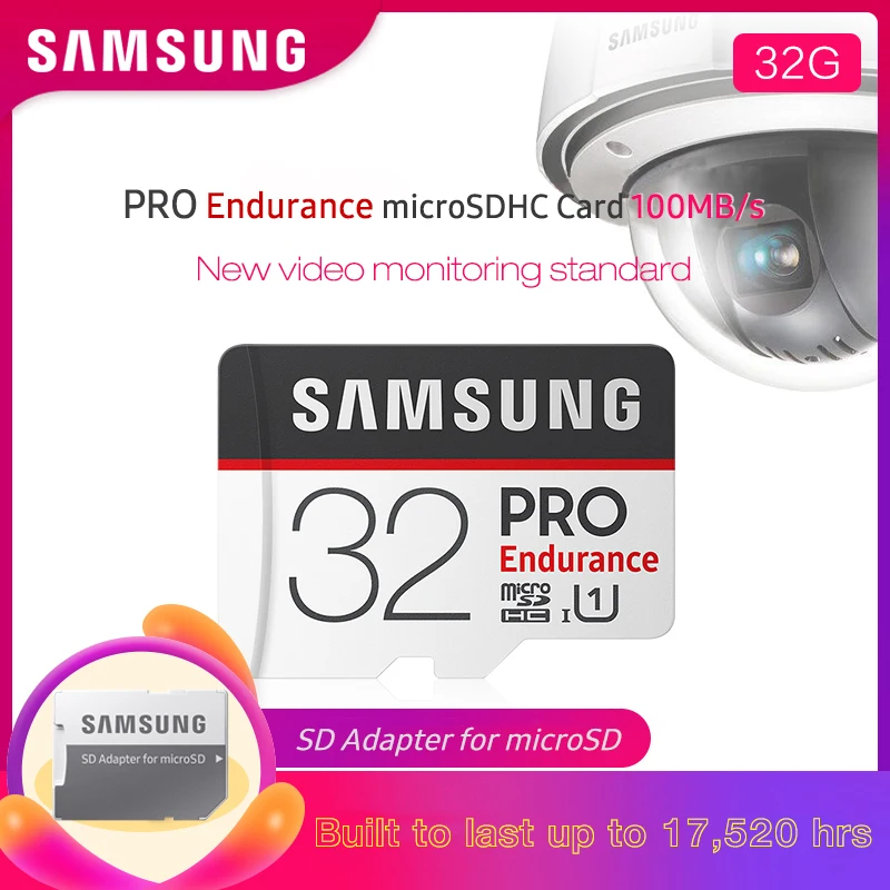 

SAMSUNG PRO Endurance Microsd 32GB Micro SD Card 64GB SDHC Class 10 128GB SDXC High Quality C10 UHS-1 Trans Flash Memory Card