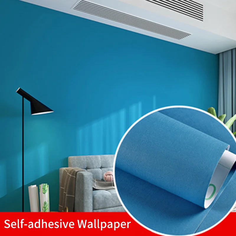 Одноцветная водостойкая самоклеящаяся настенная бумага для гостиной, детской спальни, виниловая контактная бумага для декора спальни - Цвет: Wallpaper CSBU