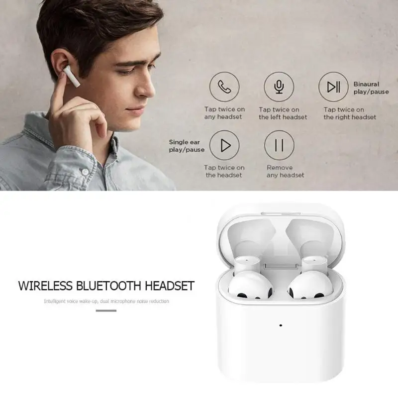 Xiaomi Air 2 TWS Bluetooth Headset Mi Airdots Pro 2 Earbuds Smart Voice Control Dual Mic ENC LHDC Noise Canceling HD Earphones
