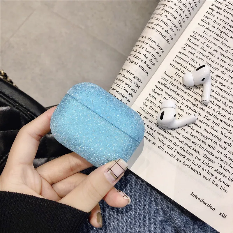 Новое поступление Роскошная блестящая Защитная крышка для Apple Airpods Pro/3 матовая зернистая текстура Bluetooth защита для наушников