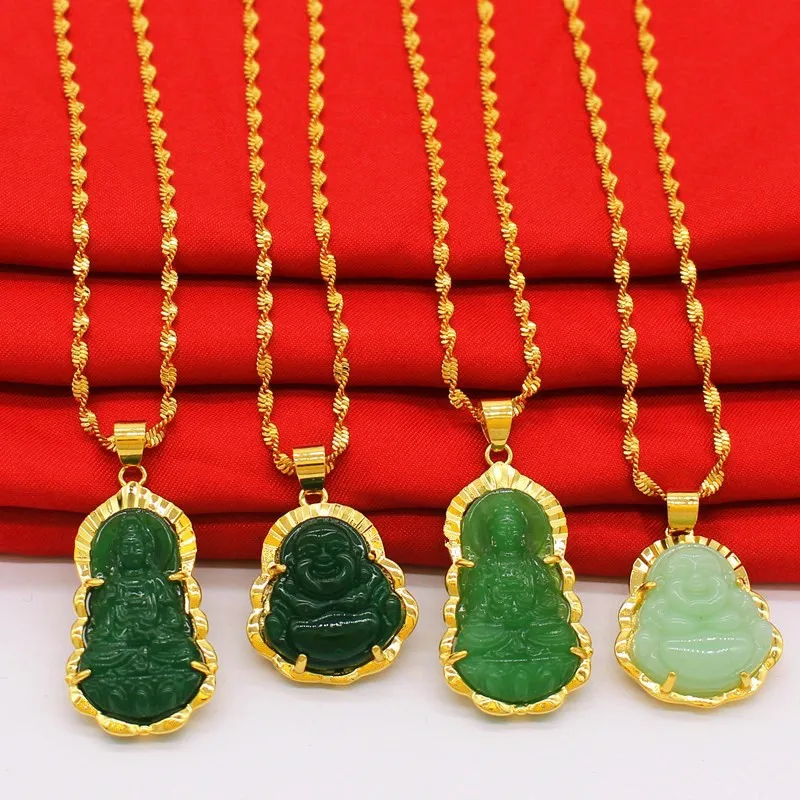 18K Gold Buddhist Guanyin Pendant 