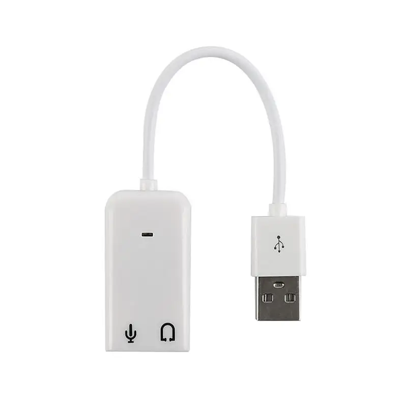 Внешняя звуковая карта USB 7 1 конвертер Jack 3 5 мм разъем для наушников аудио адаптер