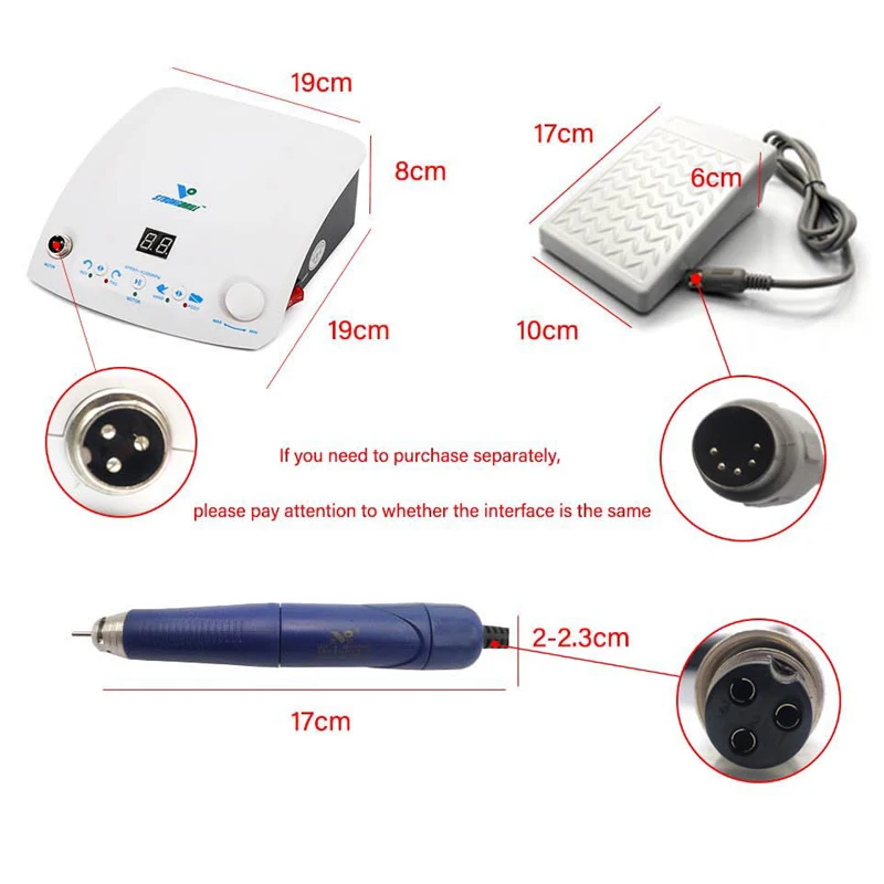 Free delivery 50000rpm dental laboratory microcomputers jewelry jade polished brushless handpiece speed scooter QZ60+Q9 5