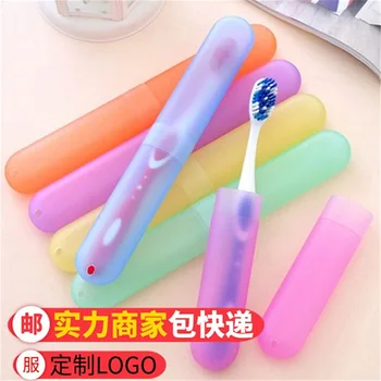 

Transparent Toothbrush Case Travel Portable Dustproof Dental Equipment Storage Box Candy-Colored Fight Inserted Washed Toothbrus