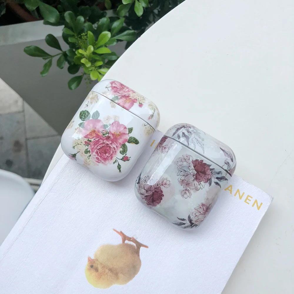 

Cute Cartoon bloom flower Cases AirPods Case logo Cover for Apple Wireless Bluetooth Headset Box flowering Pattern bag tws 12 11