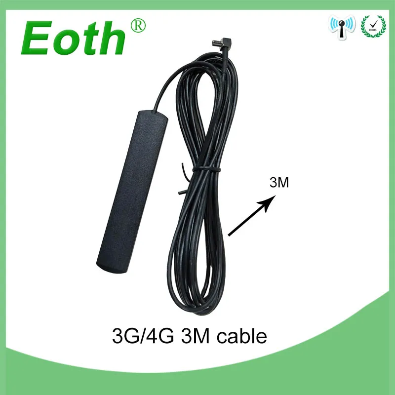 5 шт. Eoth 3g 4G LTE антенна TS9 патч Антенна 3dbi с удлинителем 3 метра TS9 мужской прямоугольный разъем