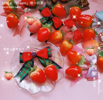 

Japanese Lolita Headdress Sweet Headband Big Strawberry Bowknot Hair Clip Hair Hoop Hair Accessories Girl Hair Ornaments Cosplay