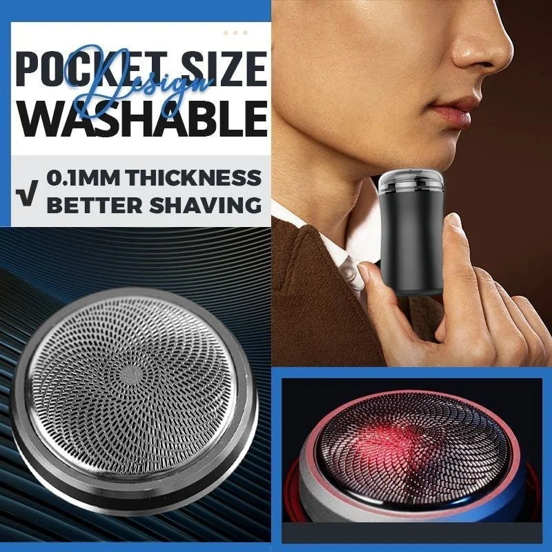 Mini Electric Shaver Pocket Size Waterproof Razor Washable Portable 2 Head Shaving Beard Trimmer Rechargeable Men Shaver Machine