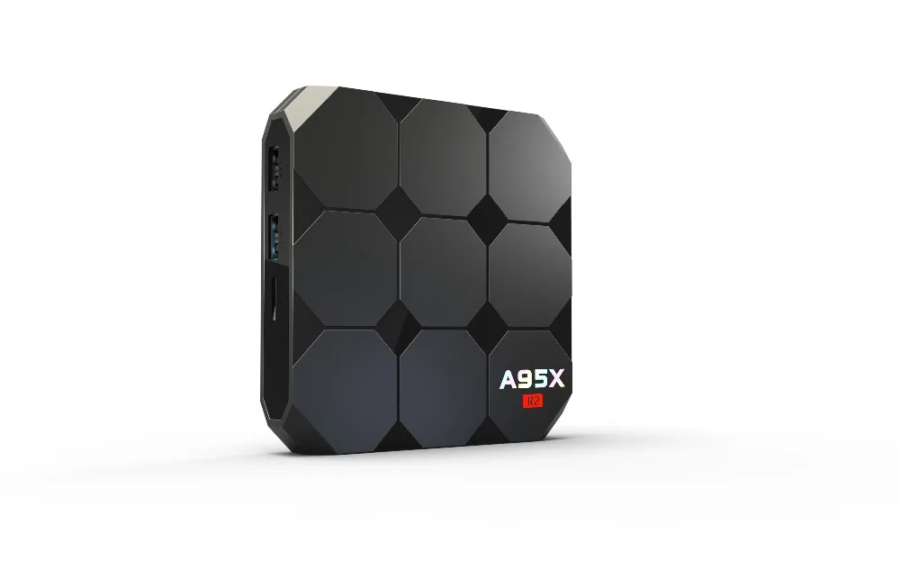 A95X R2 Smart tv Box Android 7,1 четырехъядерный процессор Amlogic S905W 2 ГБ DDR3 16 Гб rom телеприставка 4 к 3D H.265 2,4 ГГц Wifi HD медиаплеер