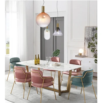 

Postmodern Artistic Gradient Stained Glass Pendant Lights Lighting Nordic Cafe Bar Living Room Restaurant Kitchen Decor Fixtures