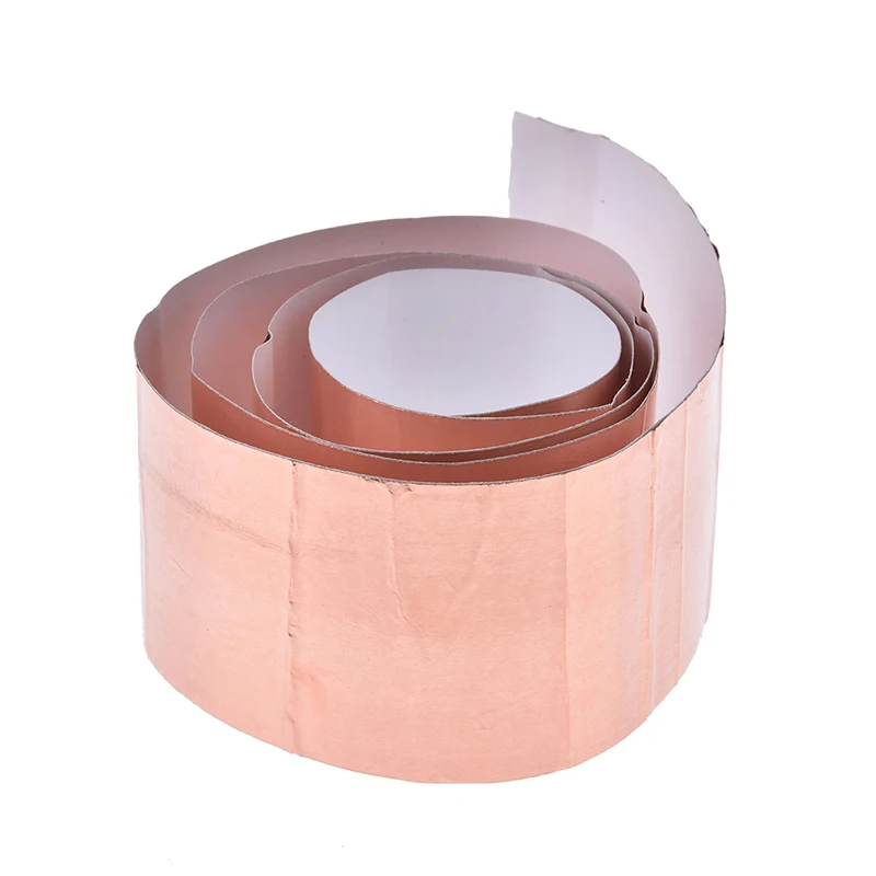 1- Side Conductive Adhesive EMI Shielding Copper Foil Tape Great For Slug Repellent EMI Shielding Stained Glass 50mm X 1m