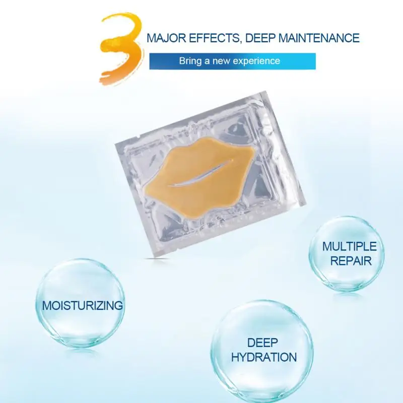 

Crystal Collagen Pad Moisture Bio Essence Sexy Lip Mask Patches Anti-Wrinkle Anti Aging Care Deep Hydrating Lip Film TSLM1